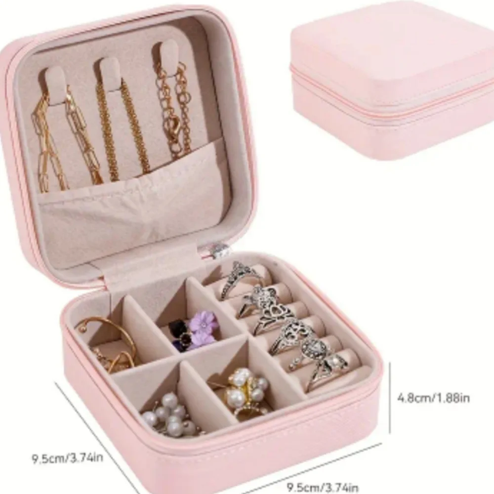 2/$30 NEW Multi Grid Portable Elegant Jewelry Box‎ Gift Organizer (#056)
