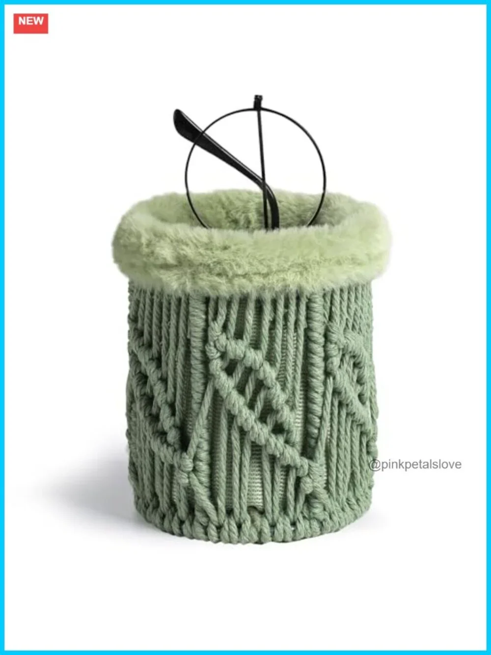 Plush Lined Glasses Holder Stand for Nightstand Office Desk Organizer