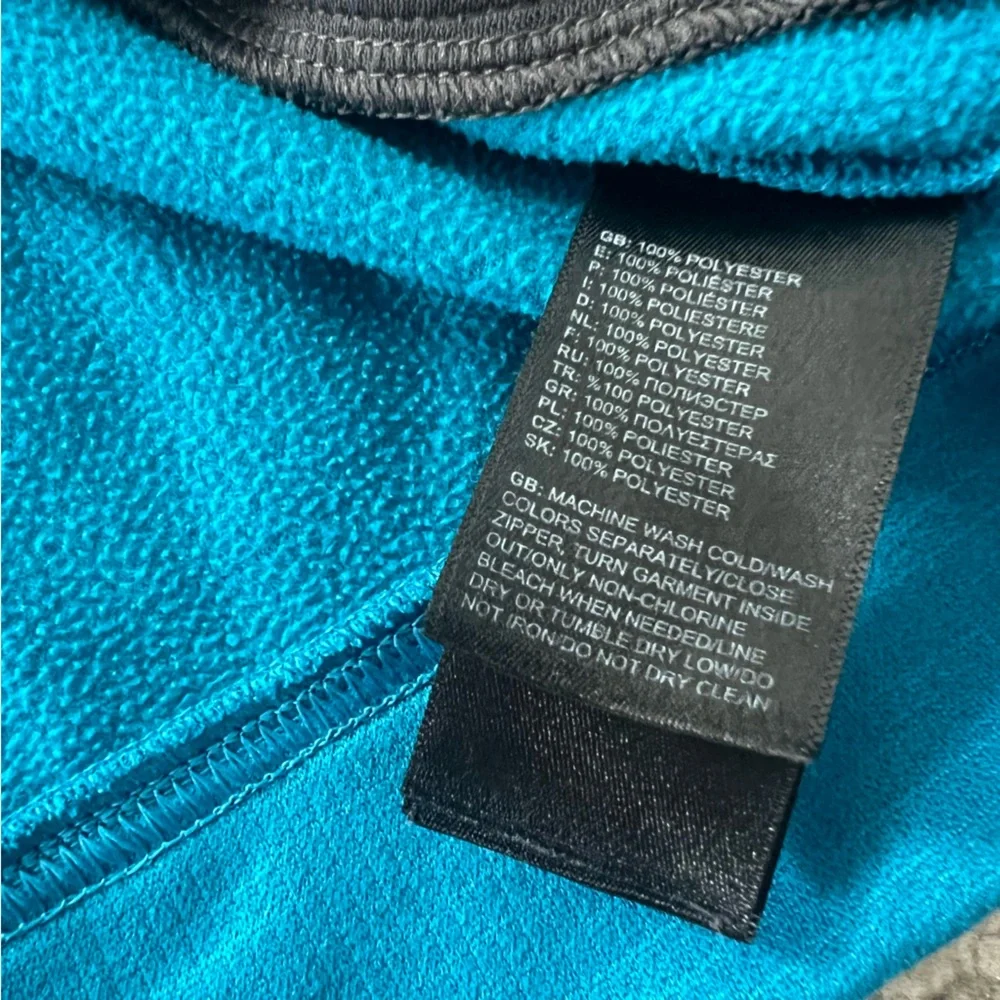 The north face mens fleece lined blue pullover hoodie size XL