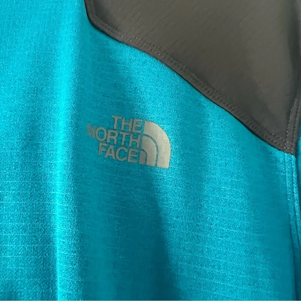 The north face mens fleece lined blue pullover hoodie size XL