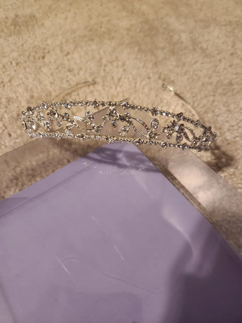 Silver Crystal Bridal Tiara Headband