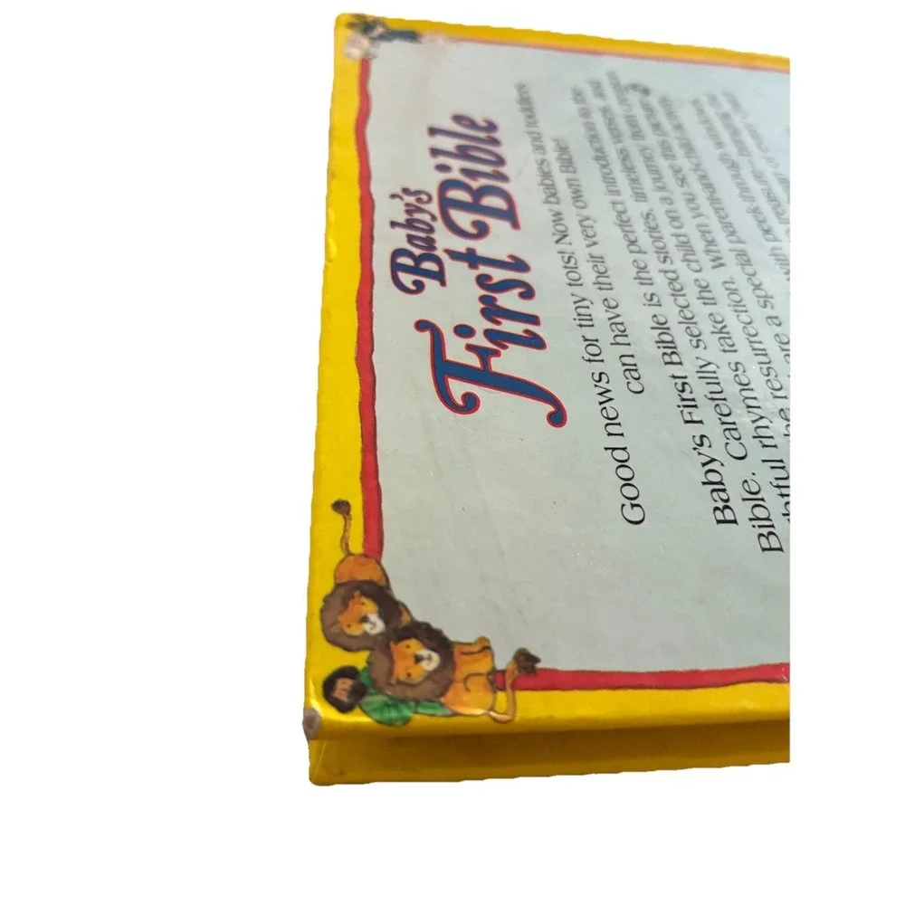 Baby's First Bible Catholic Board Book Peek Trough‎ Windows Carry Handle Vintage