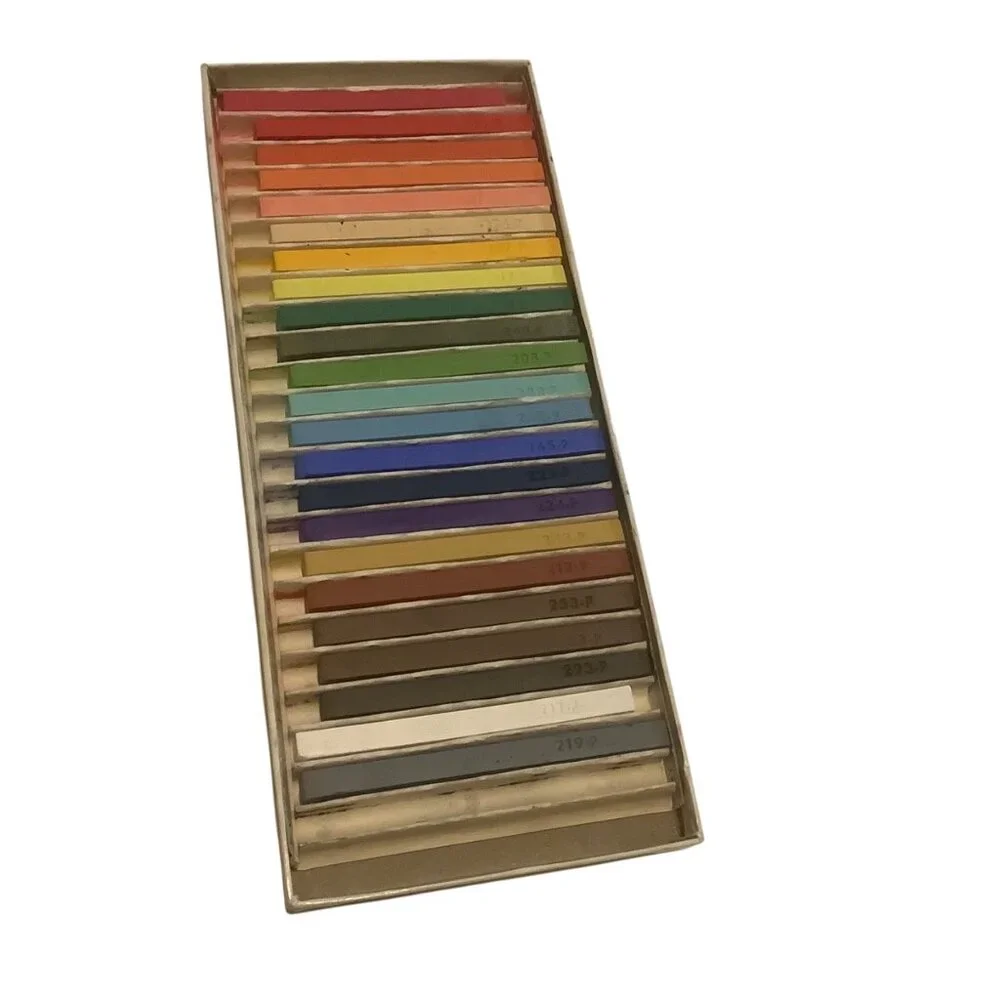 Vtg Design NuPastel 24‎ Color Assorted Firm Pastel Color Sticks MISSING 1 Color