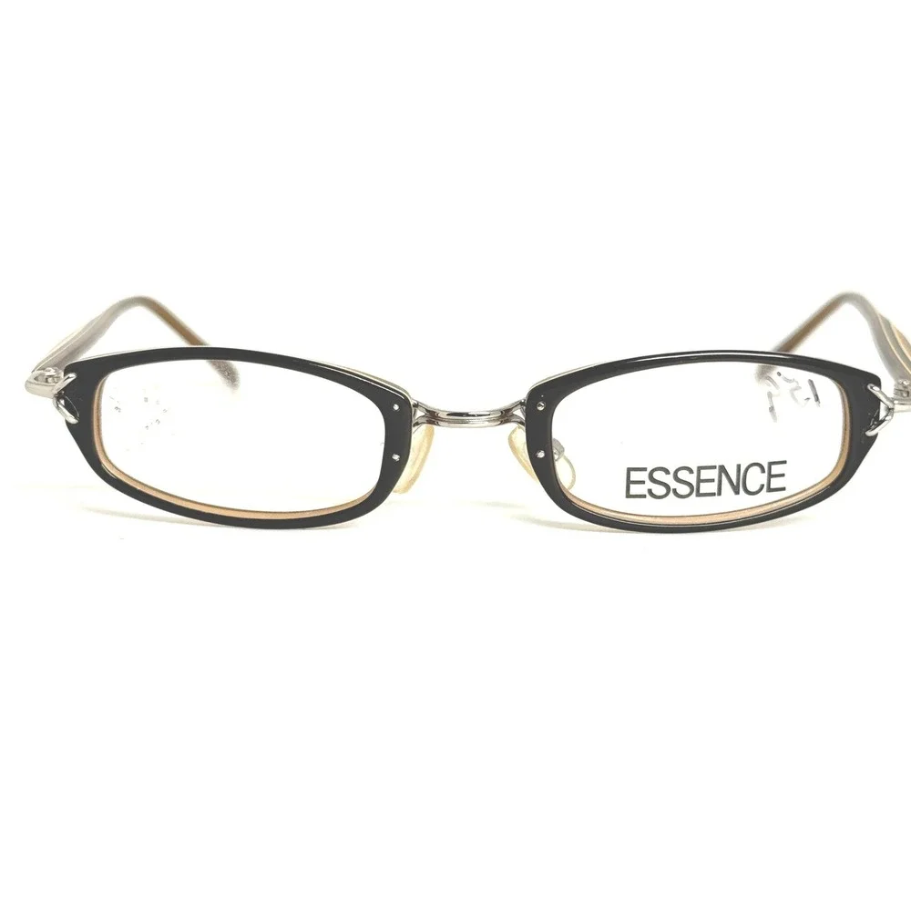 Essence ES205 041 Brown Silver Oval Eyeglasses Frames 45-22-140 Small Fit‎