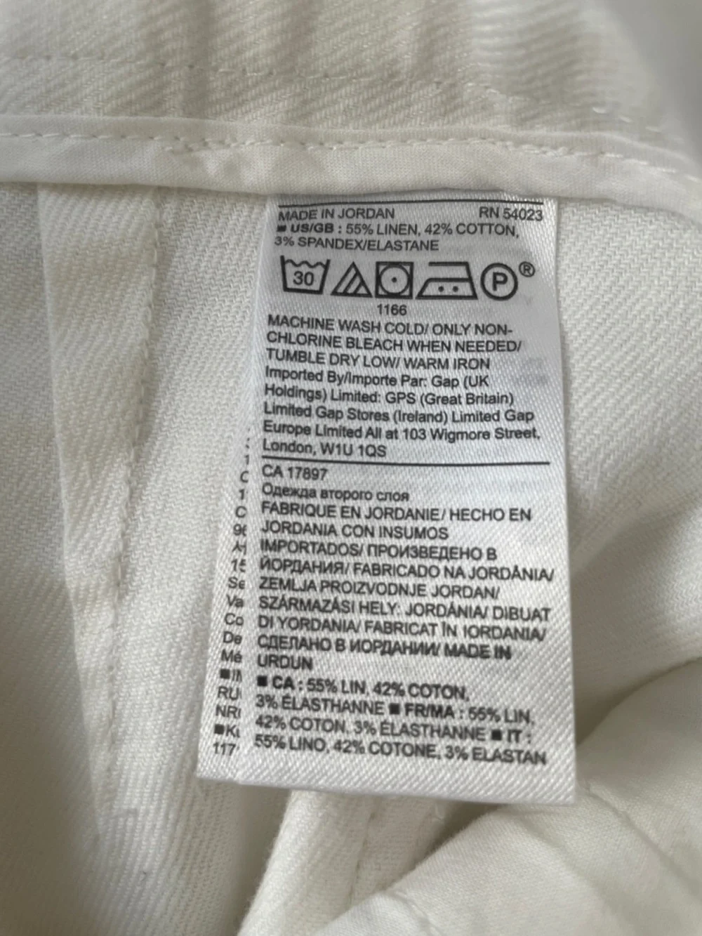 Banana Republic tailored white