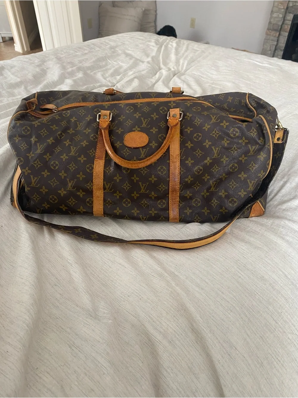 Louis Vuitton Monogram Canvas Duffel with Vachetta Trim