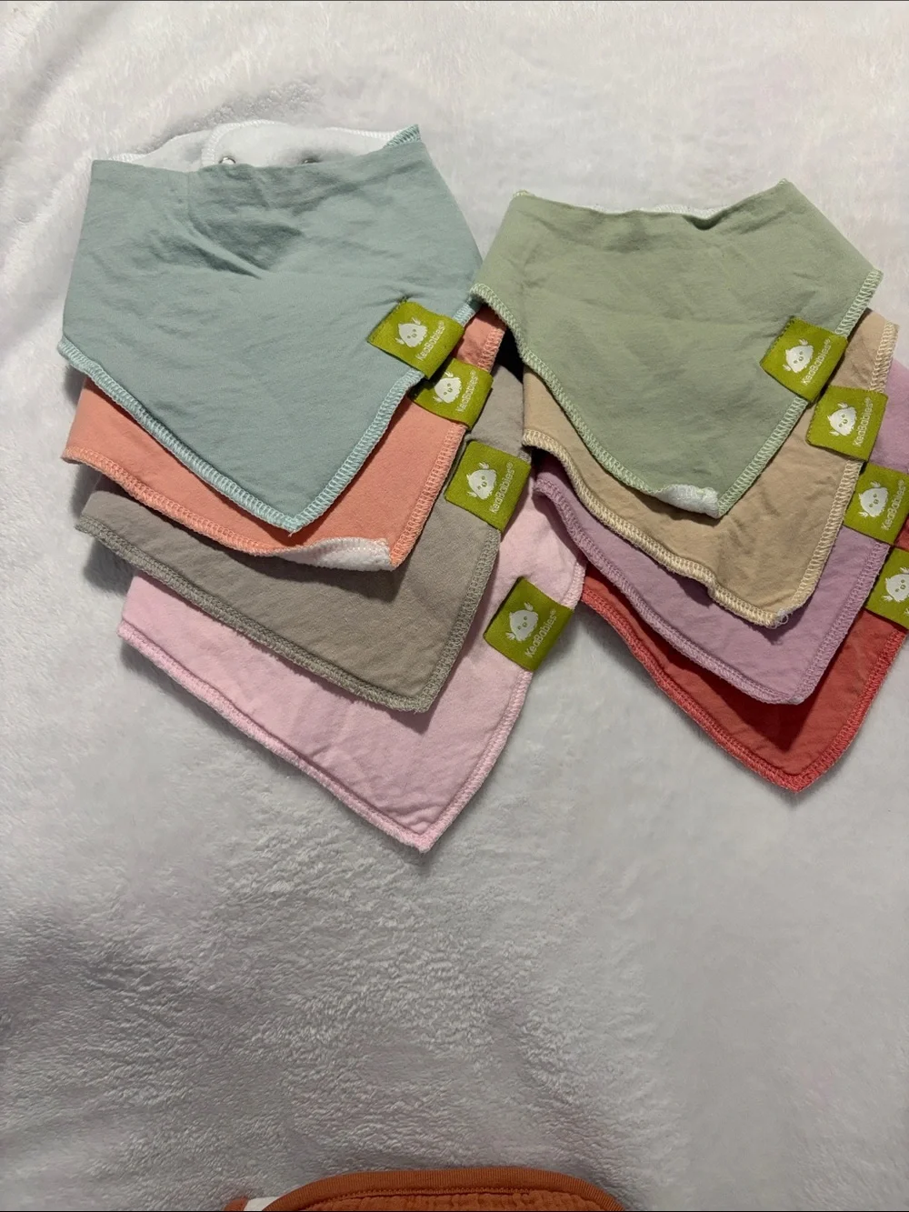 Pastel Bandana Bib Set - Multi-Color Soft Cotton for Babies