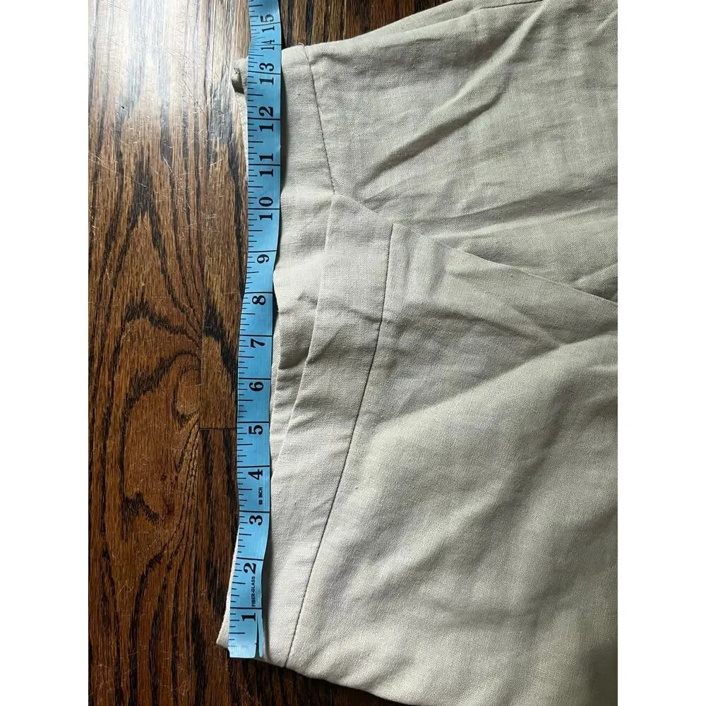 Zara women’s linen blend wide pants Sz. XS cream beige