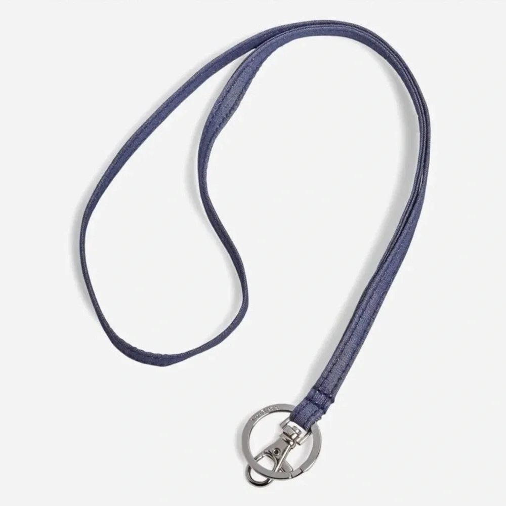 LMT: Vera Bradley Moonlight Navy Lanyard with Silver Accent
