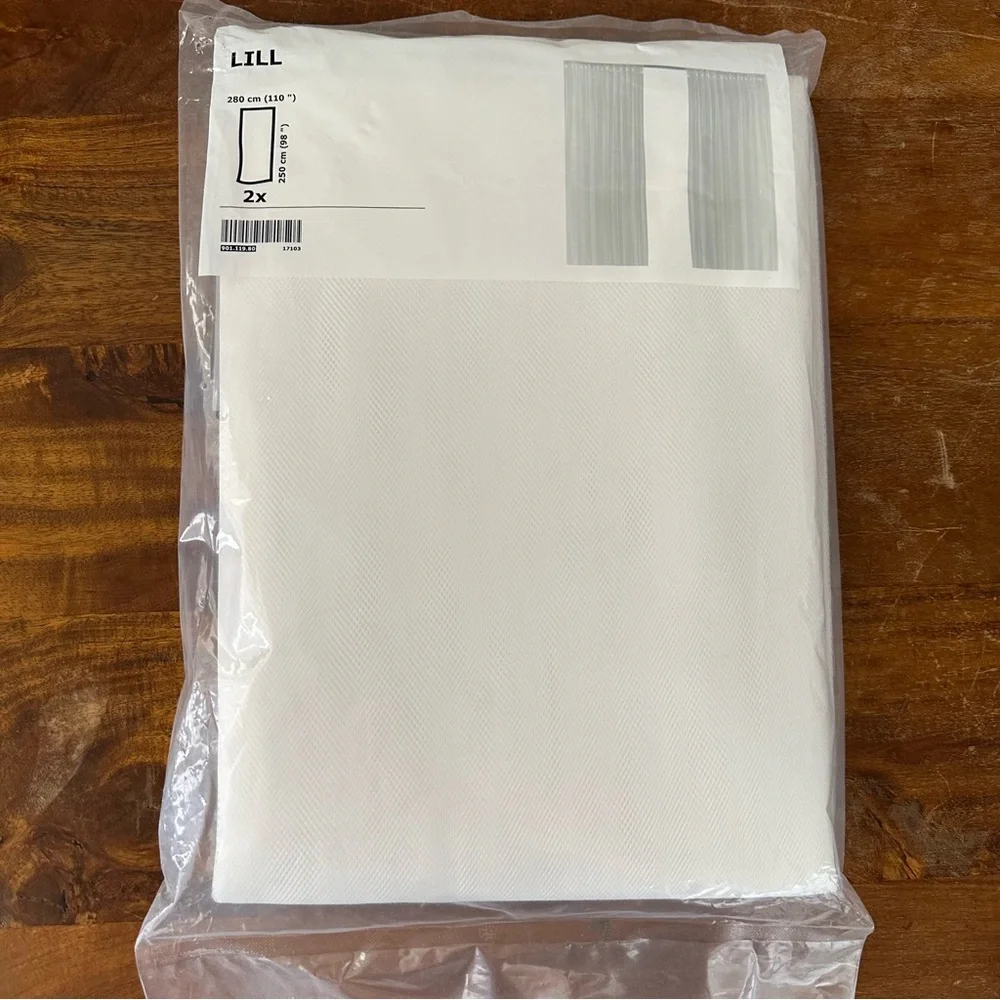 IKEA White‎ LILL Curtains 110” x 98”