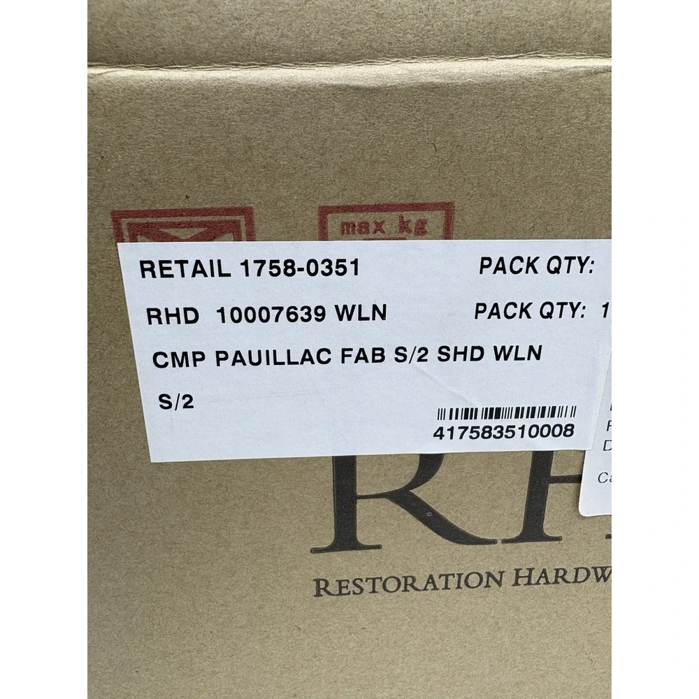 Restoration Hardware unopened shows new