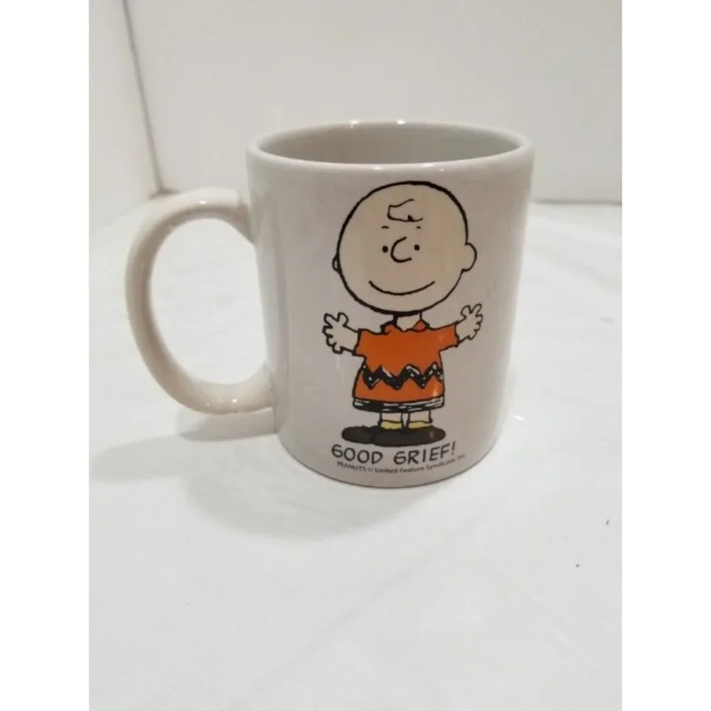 CHARLIE BROWN PEANUTS GOOD GRIEF COFFEE MUG 10‎ oz Standard Size Collectible