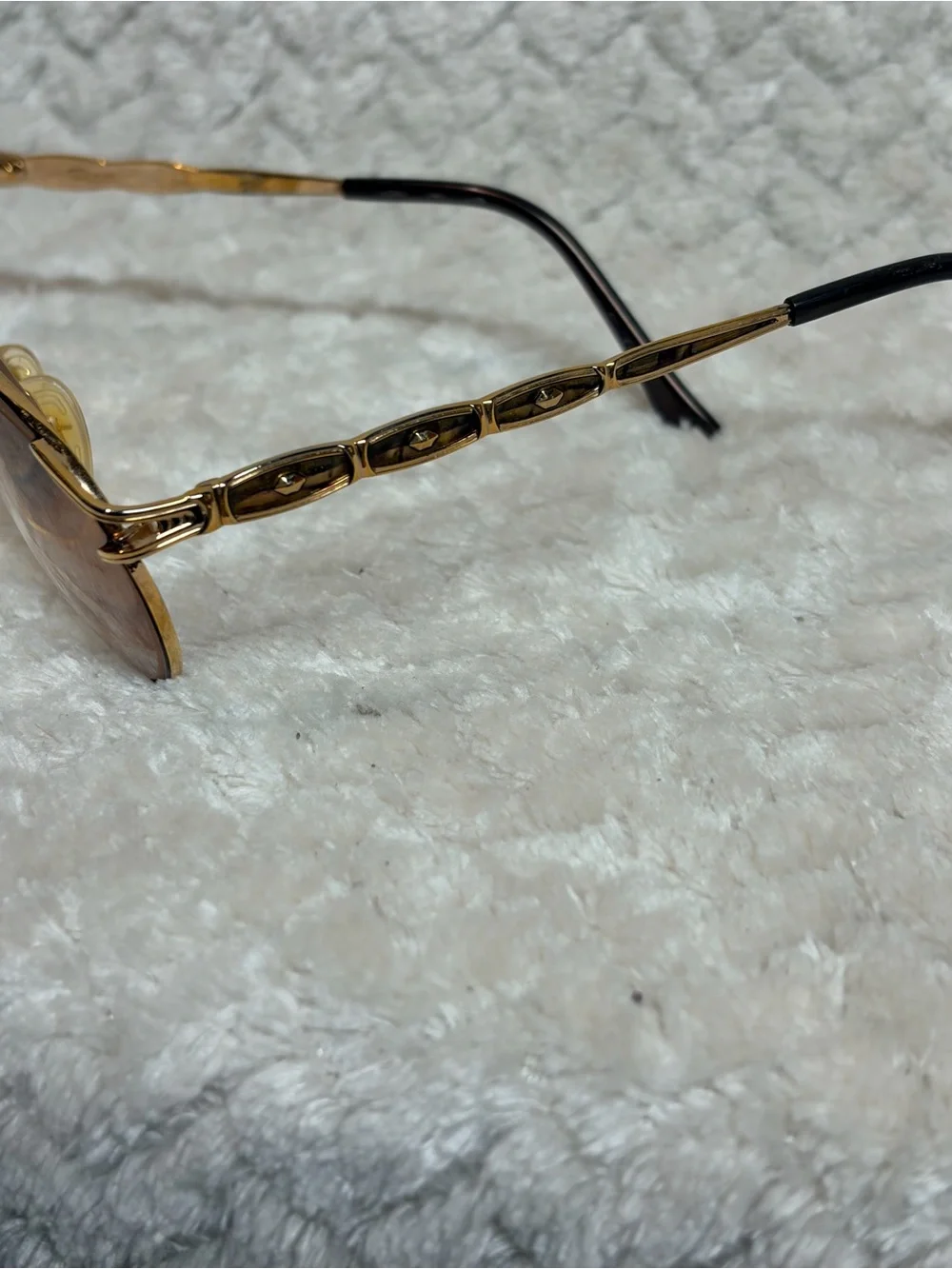 Vintage Tura‎ Gold Tortoise Oval Glasses Frames Only Librarian Chic Officecore
