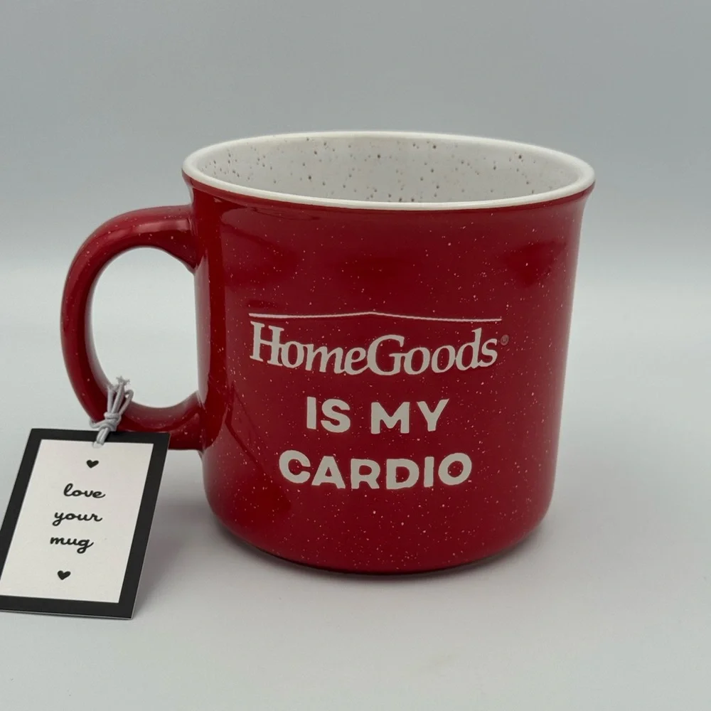 HomeGoods Is My Cardio Red Mug Funny Coffee Cup Gift NWT‎