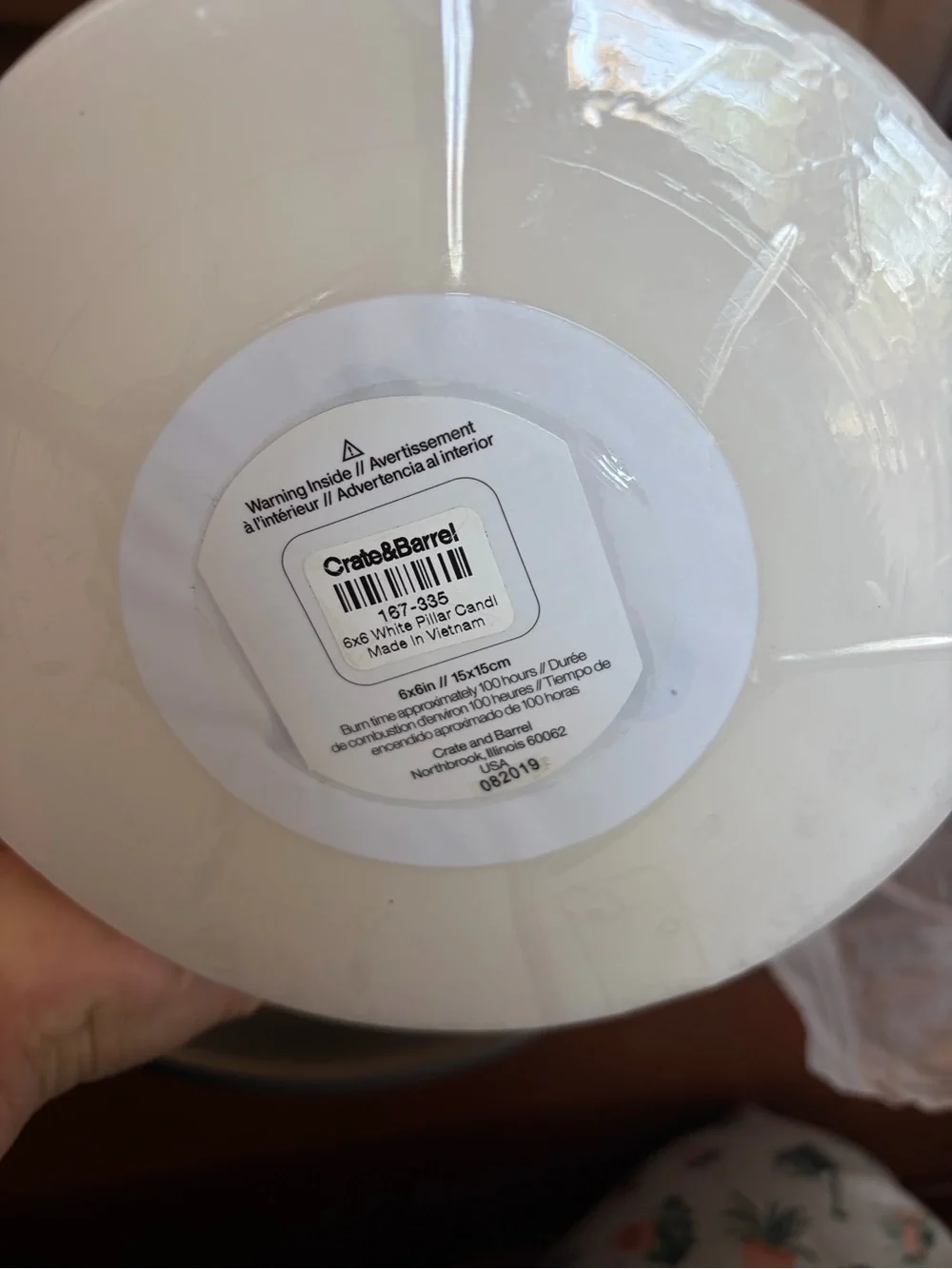 Crate&Barrel textured marks chipped