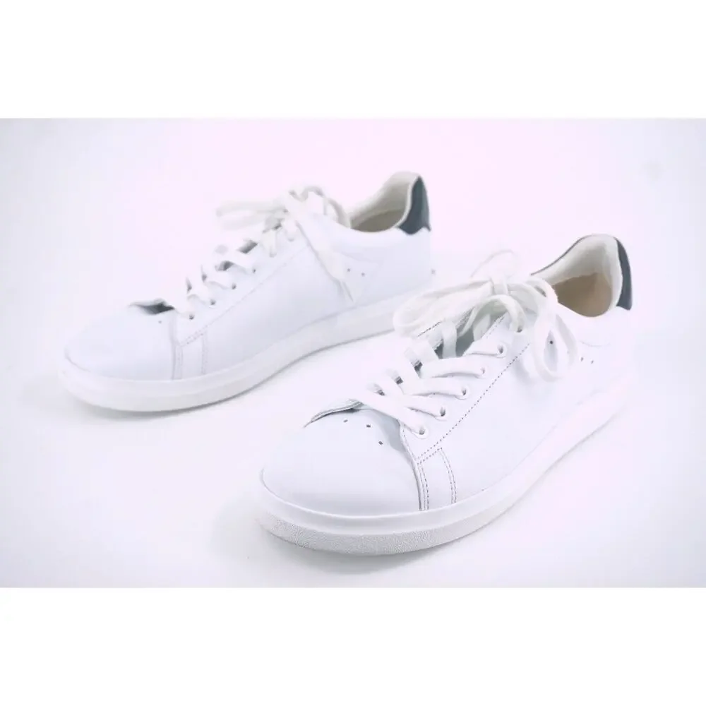 Tory Burch Howell Court White Leather Sneakers SZ 8.5 Tennis low top logo $248