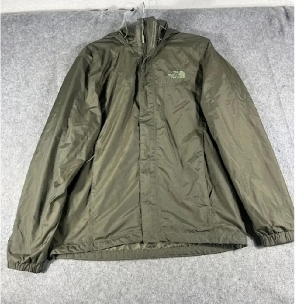 The North Face Resolve 2 Rain Jacket Mens M Waterproof Green DryVent NF0A2VD5