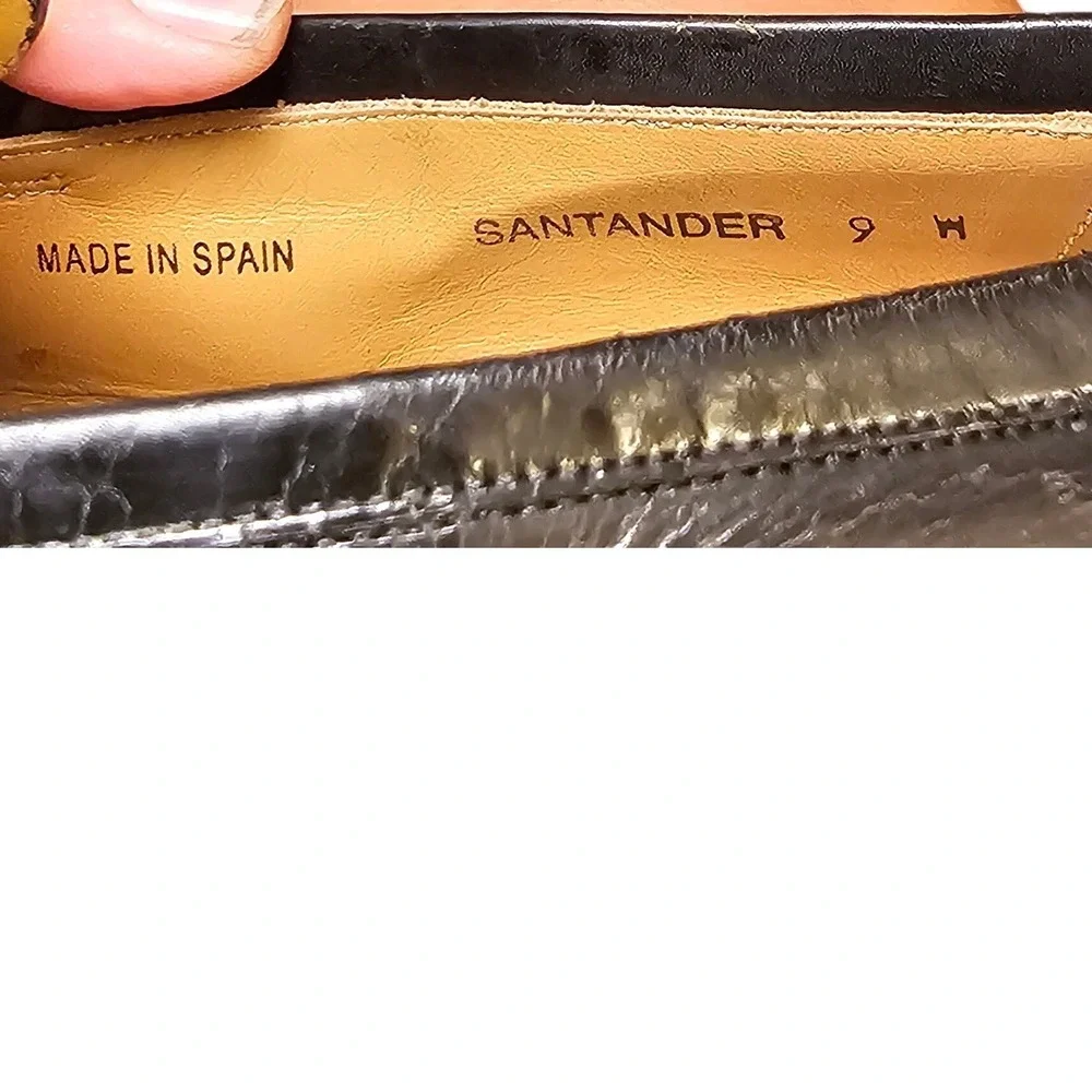 Santander black leather