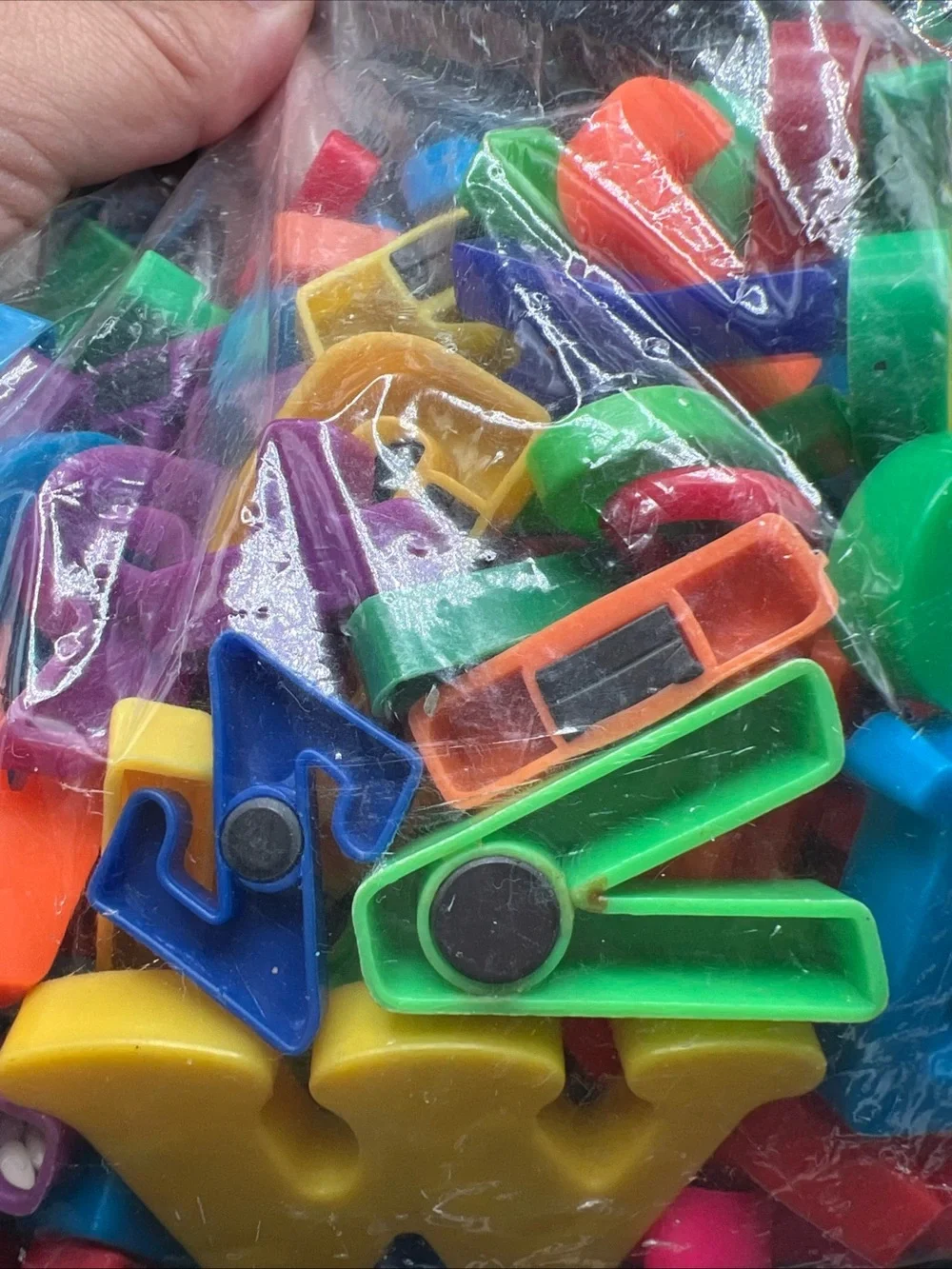 Lot of Magnetic Plastic Alphabet Letters Mixed Colors & Sizes