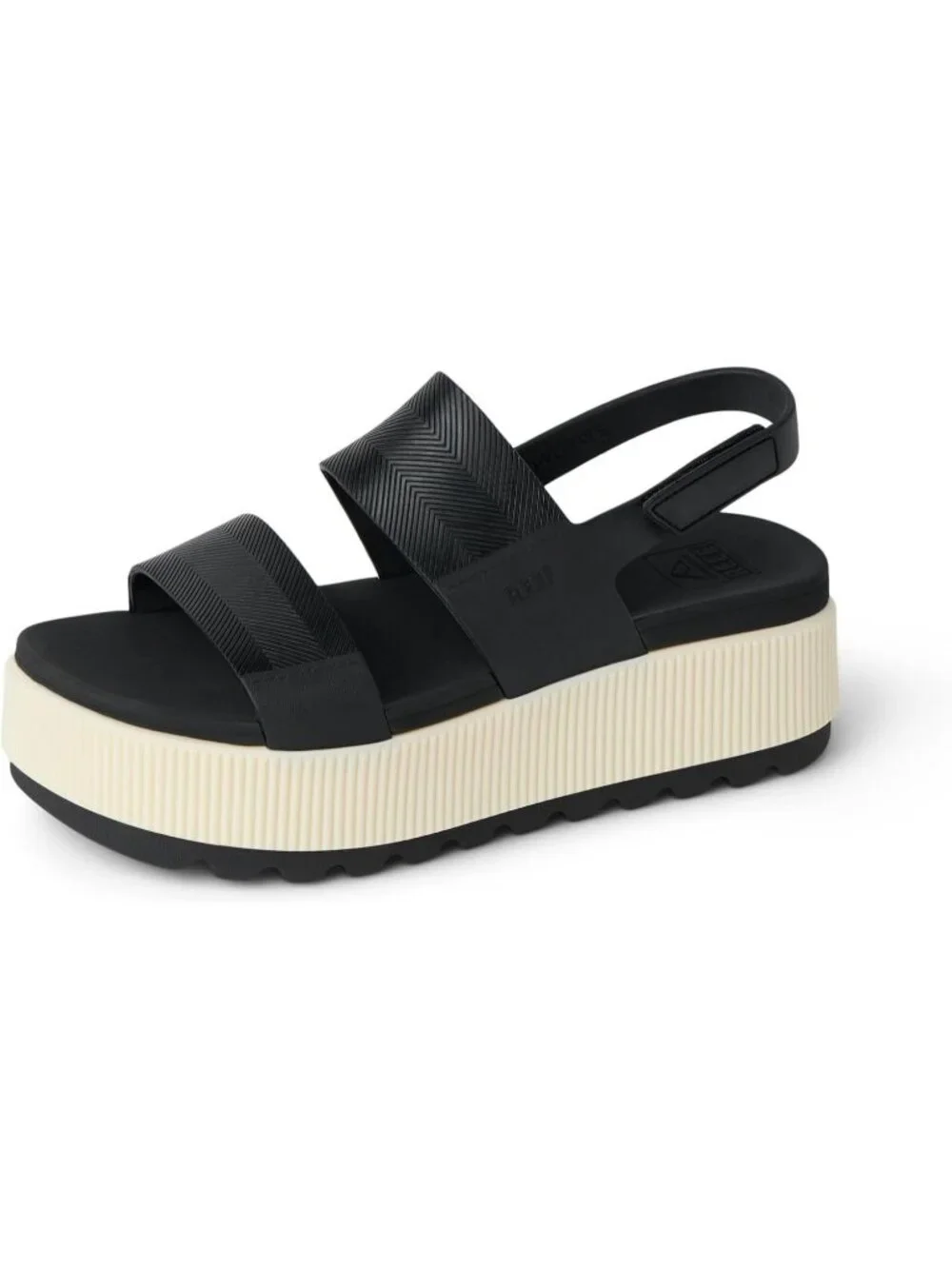 Women's Black Vintage Water Vista Higher Open Toe Platform Wedge Sandal Shoes