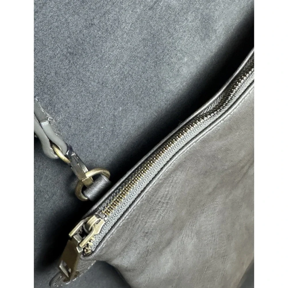Antik Kraft Gray Vegan Leather Crossbody Bag Medium Satchel Faux‎ Leather Purse