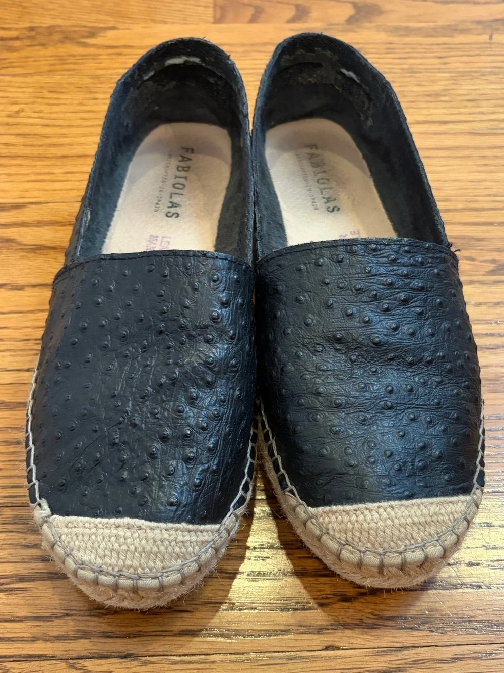 Fabiolas black espadrilles