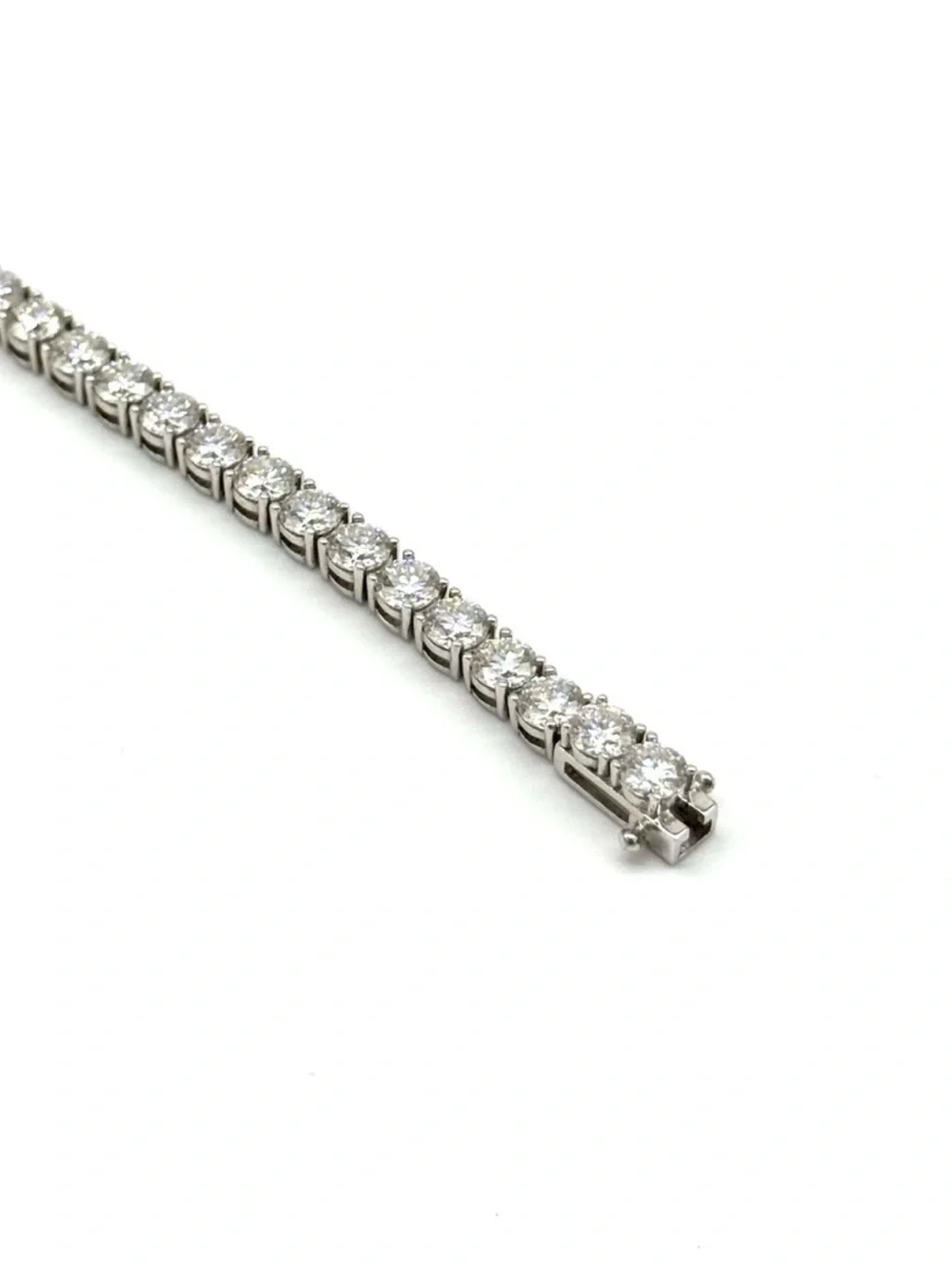 925 Silver, 15.3CTW Moissanite Tennis Bracelet - 8.5”