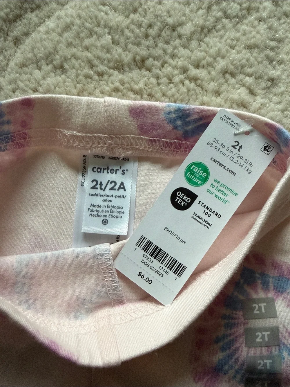 Carters soft pink
