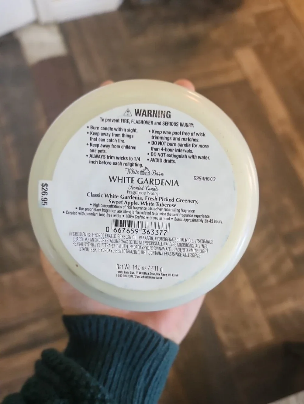 White Barn wax gold