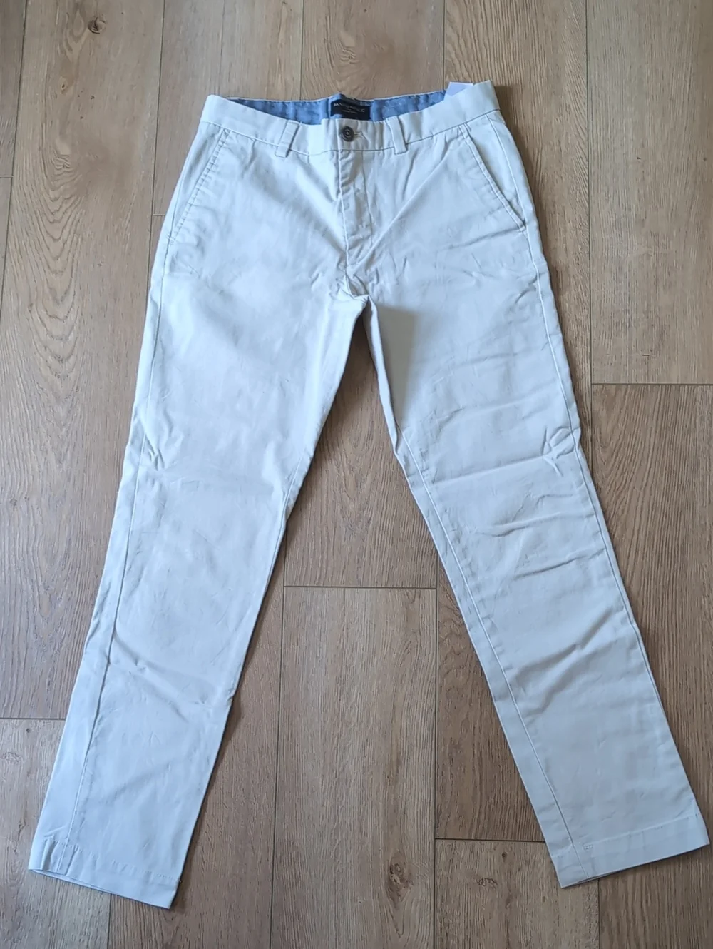 Banana Republic Off-White Slim Straight Chinos