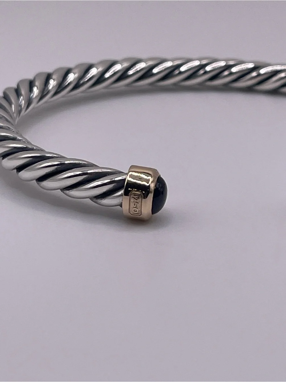 David Yurman sterling cable black