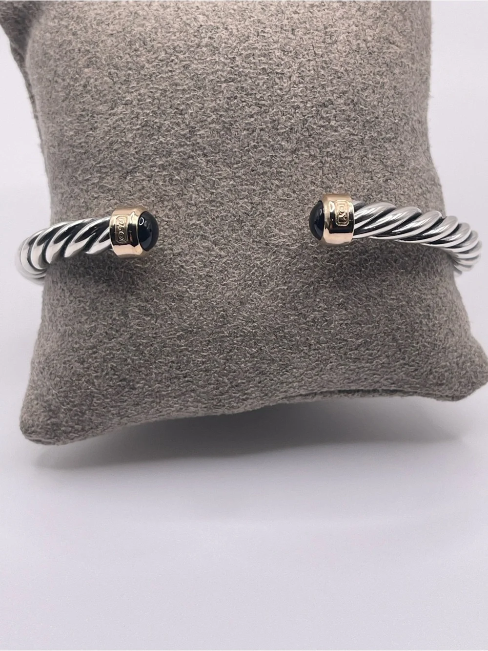 David Yurman 6mm gold onyx