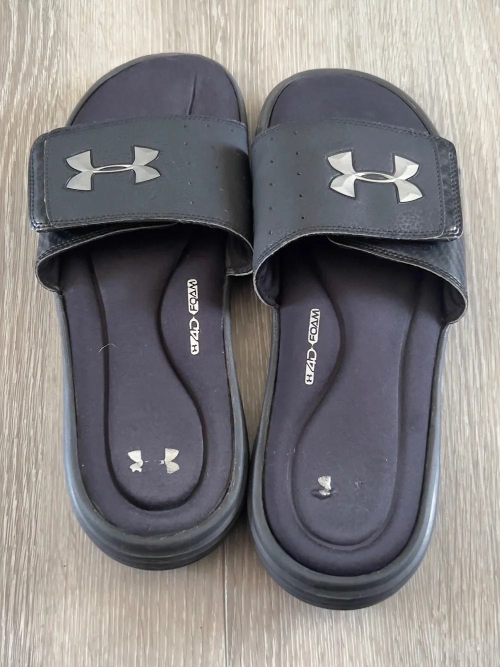 Under Armour slides footbed