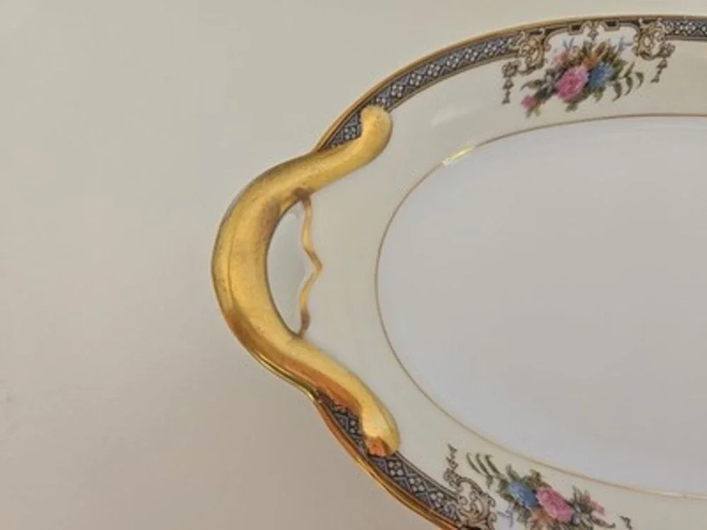 Serving Dishes - Noritake Grasmere Serving Platter Celery And Bowl