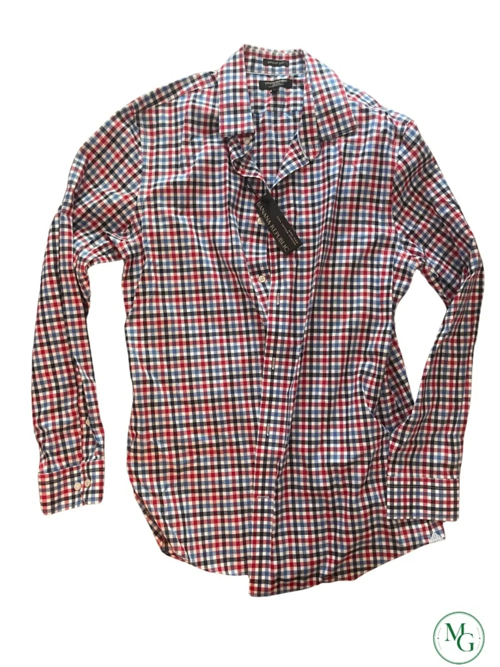 NWT Banana Republic Grant Fit Plaid Shirt L