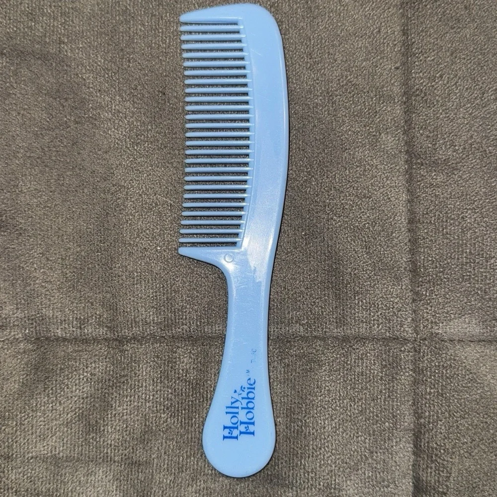 Vintage Holly Hobbie Light Blue Plastic Hair Comb 6