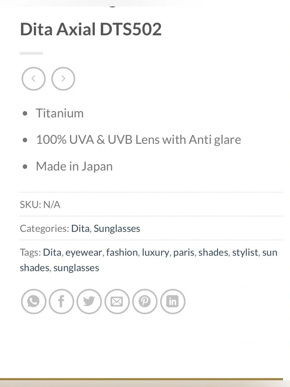 DITA stylish aviator