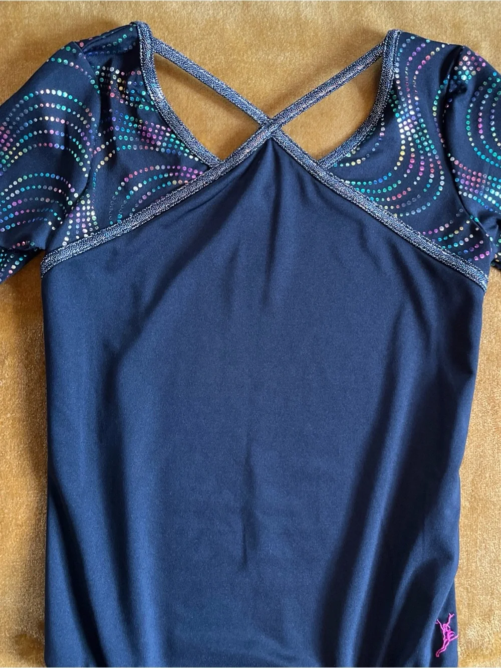 CAPEZIO Future Star Dance Leotard Black LARGE 10/12 Gymnastics Long Sleeve