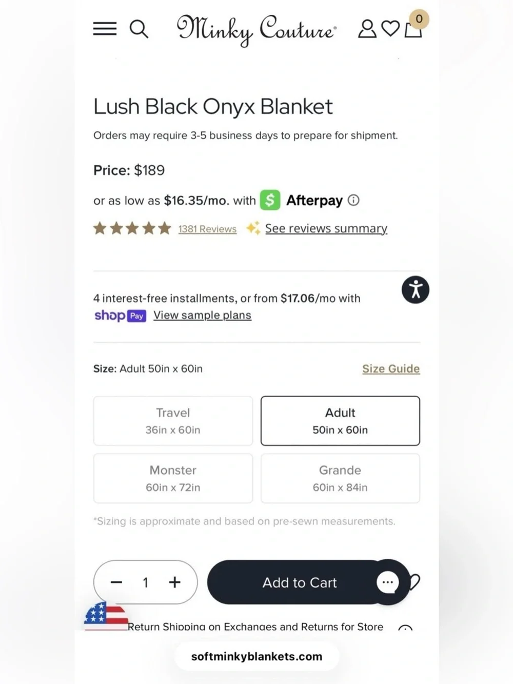 Minky Couture luxurious black