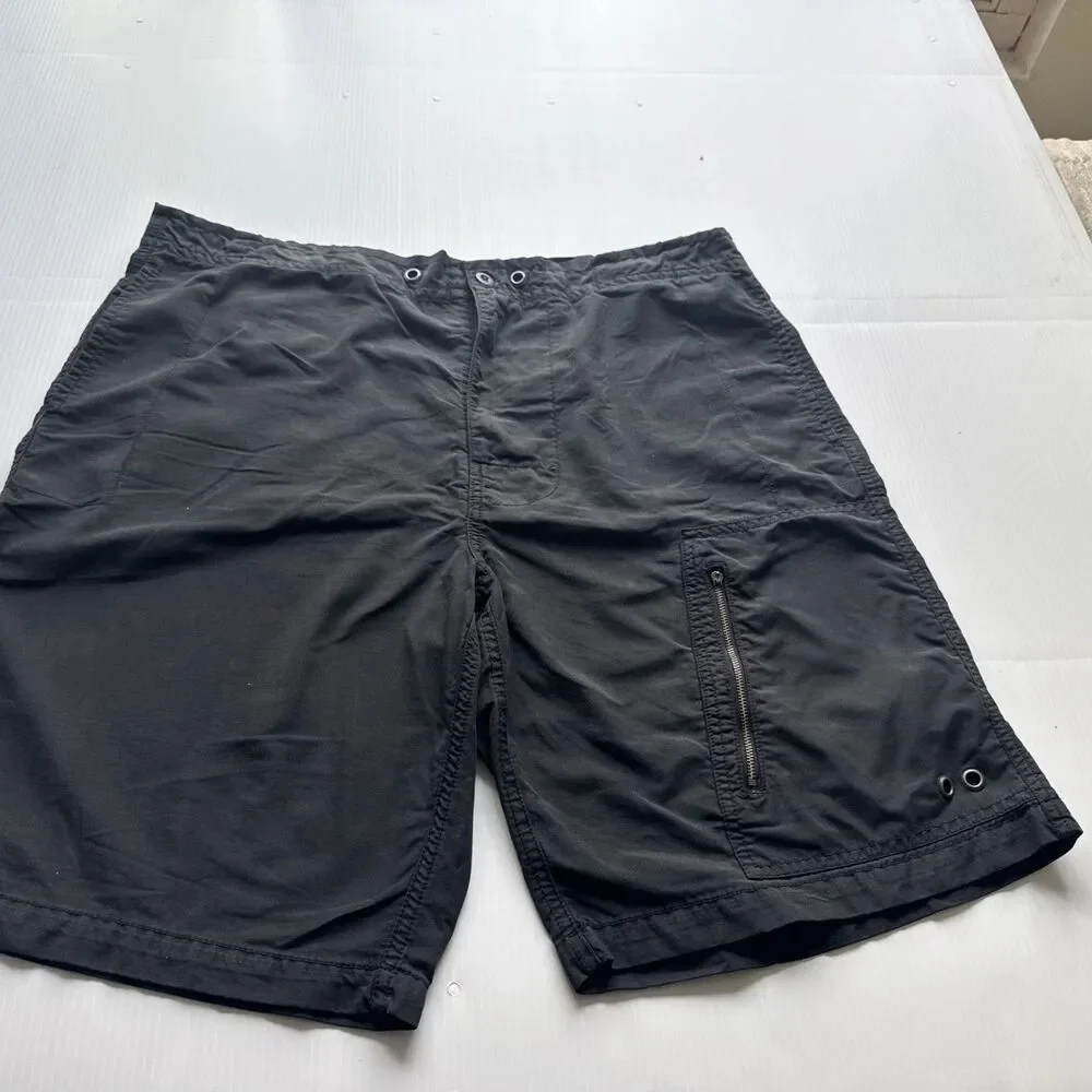 Polo Ralph Lauren Mens Black Cargo Shorts Size 003 Cotton Nylon Zip Pocket