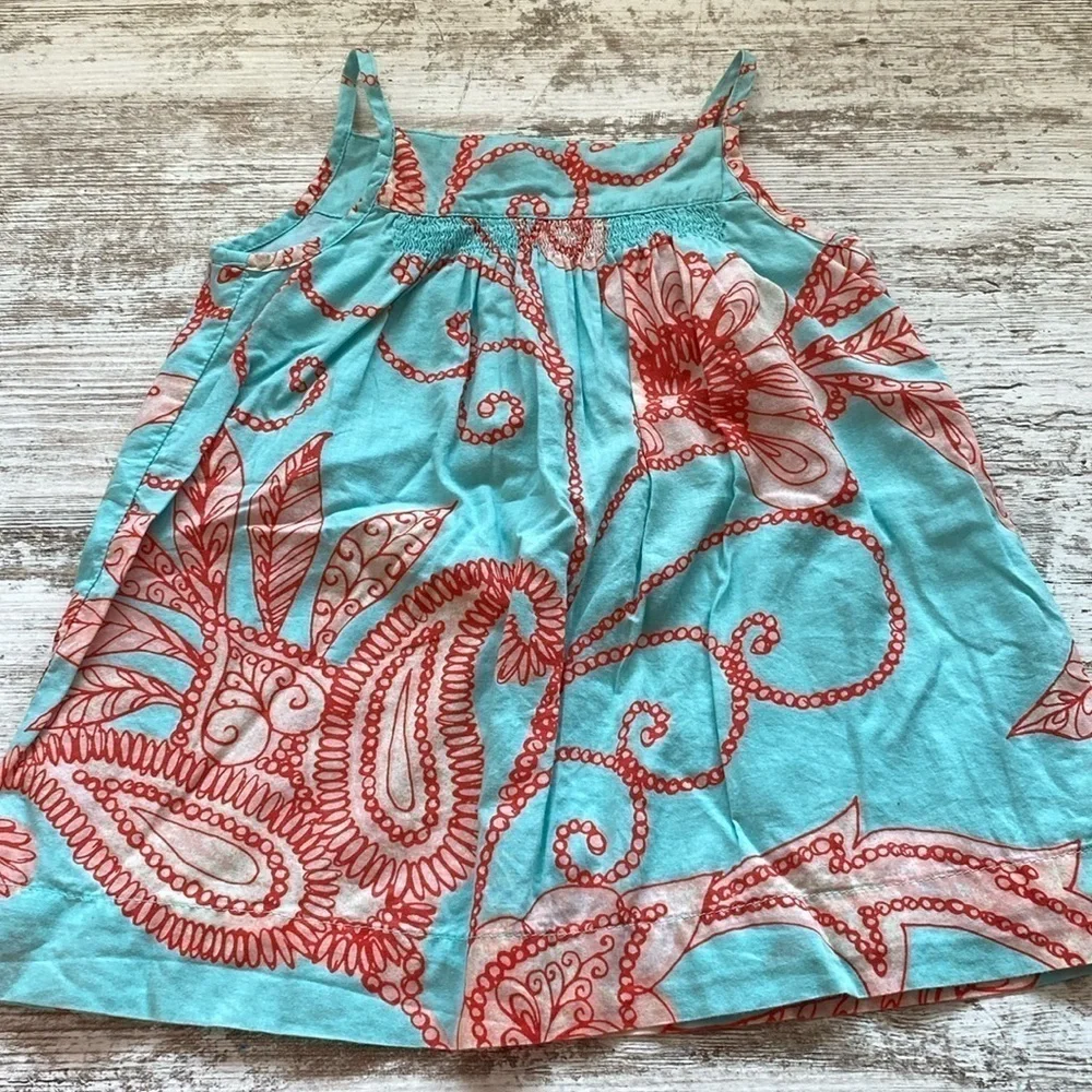 Baby Gap 4T Summer Tank Top Aqua Blue Coral