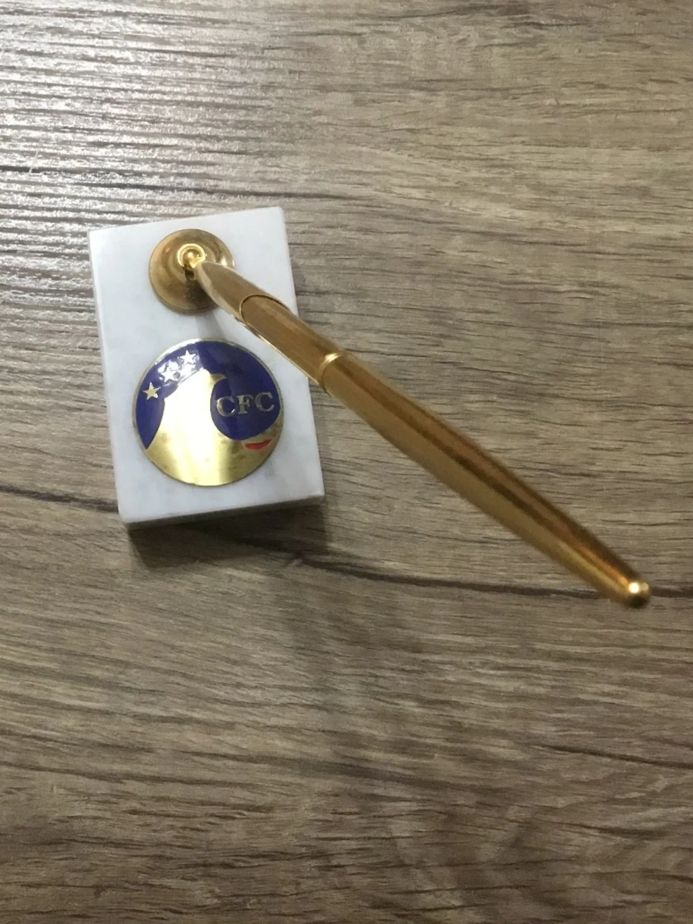 CFC Ink Pen with Marble Base with Swiveling Pen Holder
