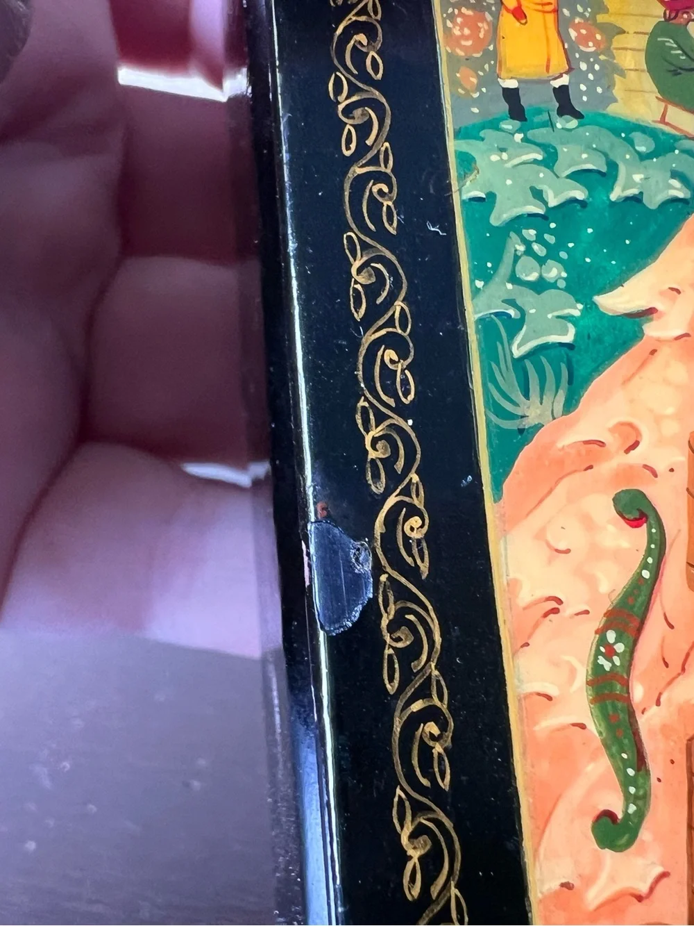 Mstera Vintage Soviet Lacquer Box hand painted