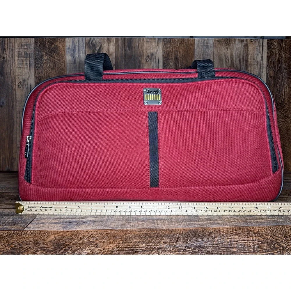 Jeep Duffle Bag Red Luggage Travel Carry Bag  22