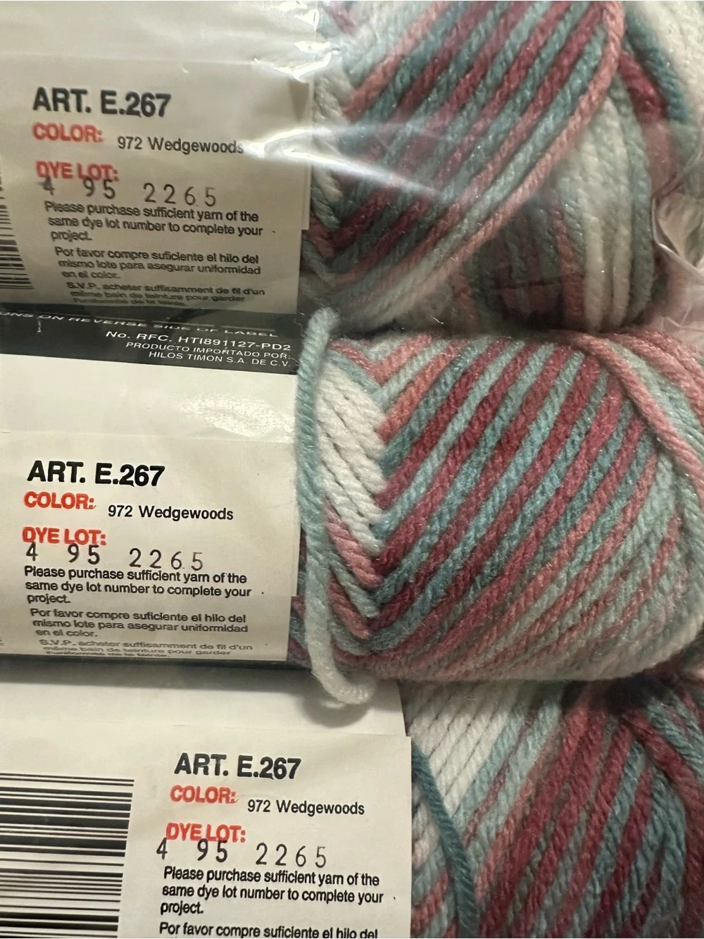 Classic multicolor yarn