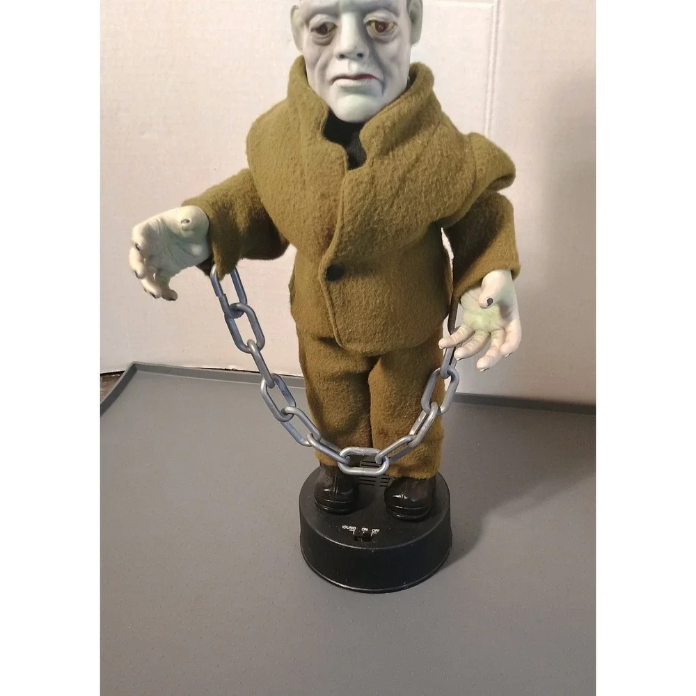 Rare Vintage Frankenstein Animated Figure 17in Green Glowing Eyes Sound