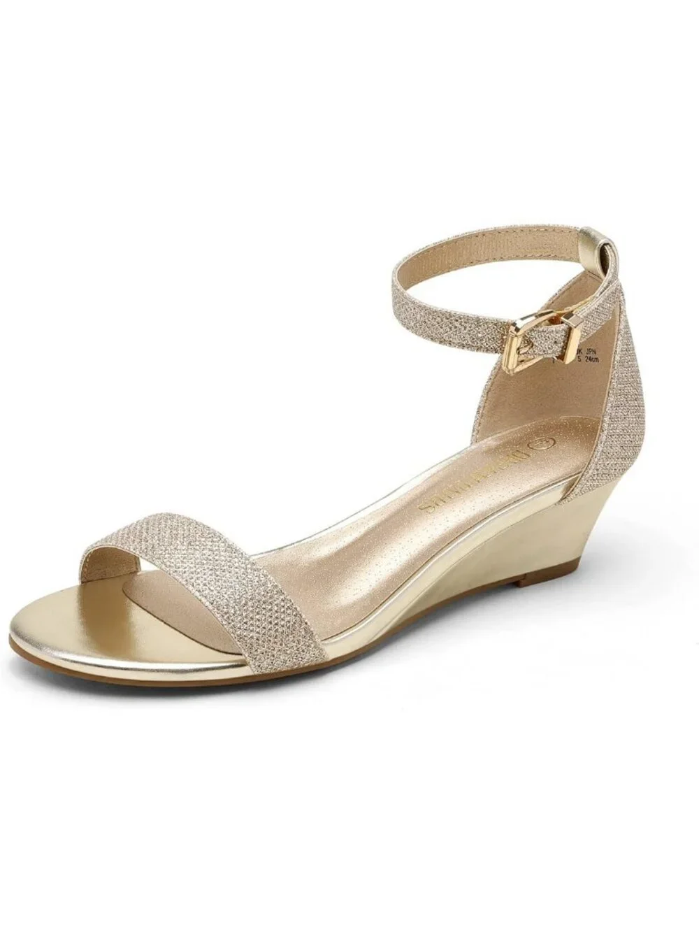 Chic Women's Ankle Strap Low Wedge Sandals - Comfortable & Stylish Footwear