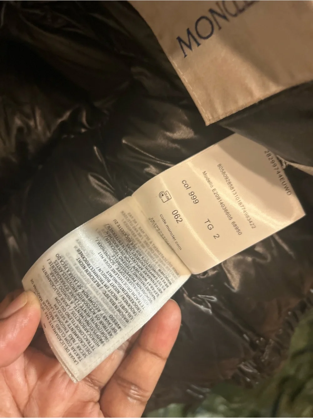 Moncler glossy black