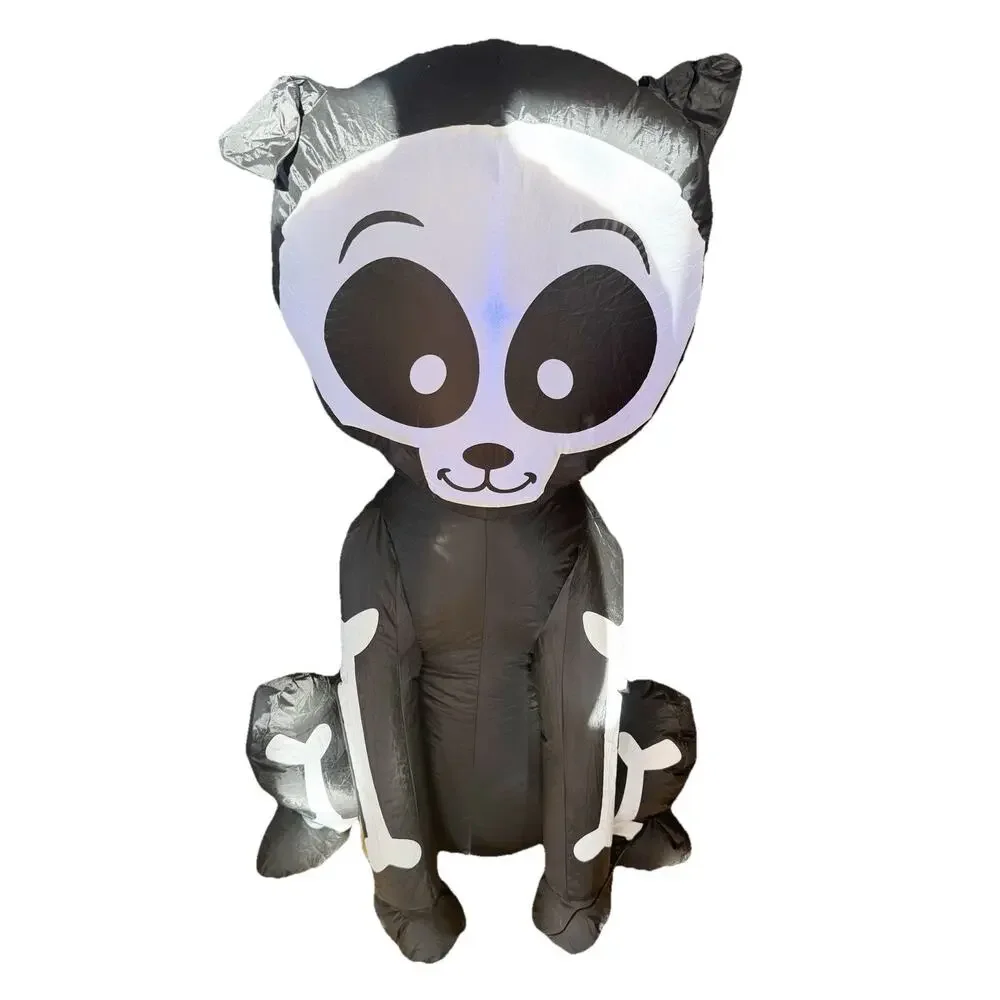 Airblown‎ Inflatable Halloween Skeleton Puppy 3.5 Ft Lights Indoor Outdoor Gemmy