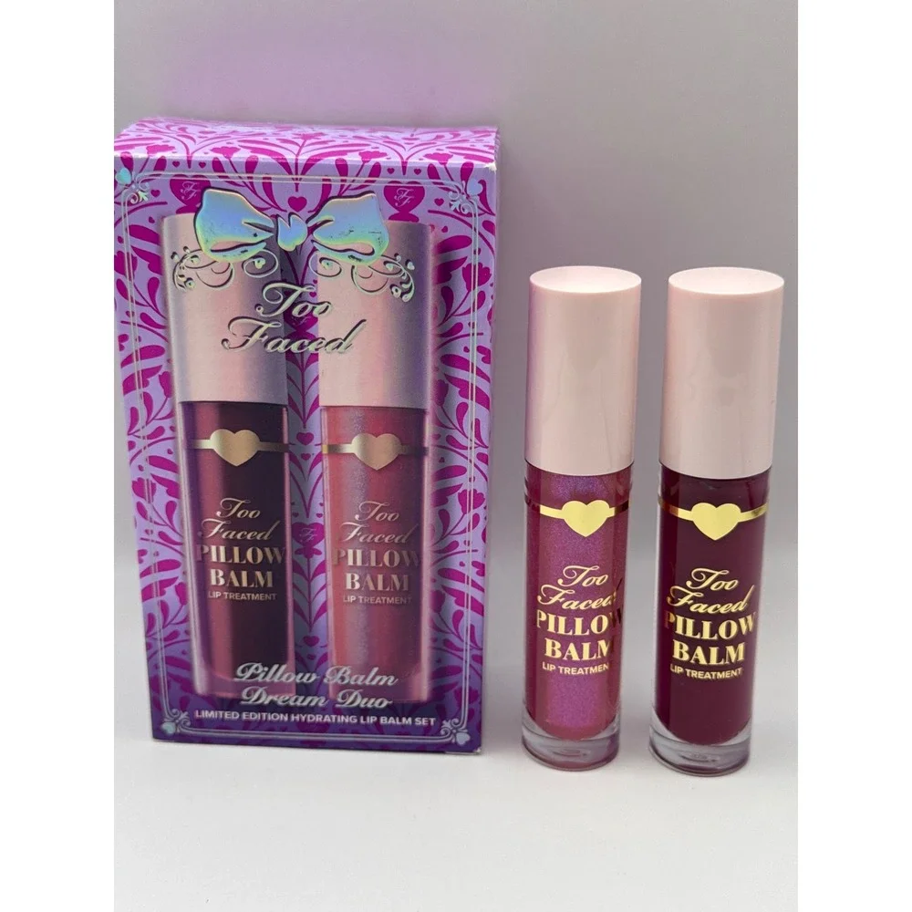 Too Faced Pillow Balm Dream Duo Limited Edition Lip Balm Fairy Berry Jam‎ Kiss